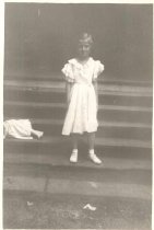 Anne Cover Barton on steps